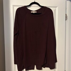 LOFT Women's Deep Burgundy Blouse